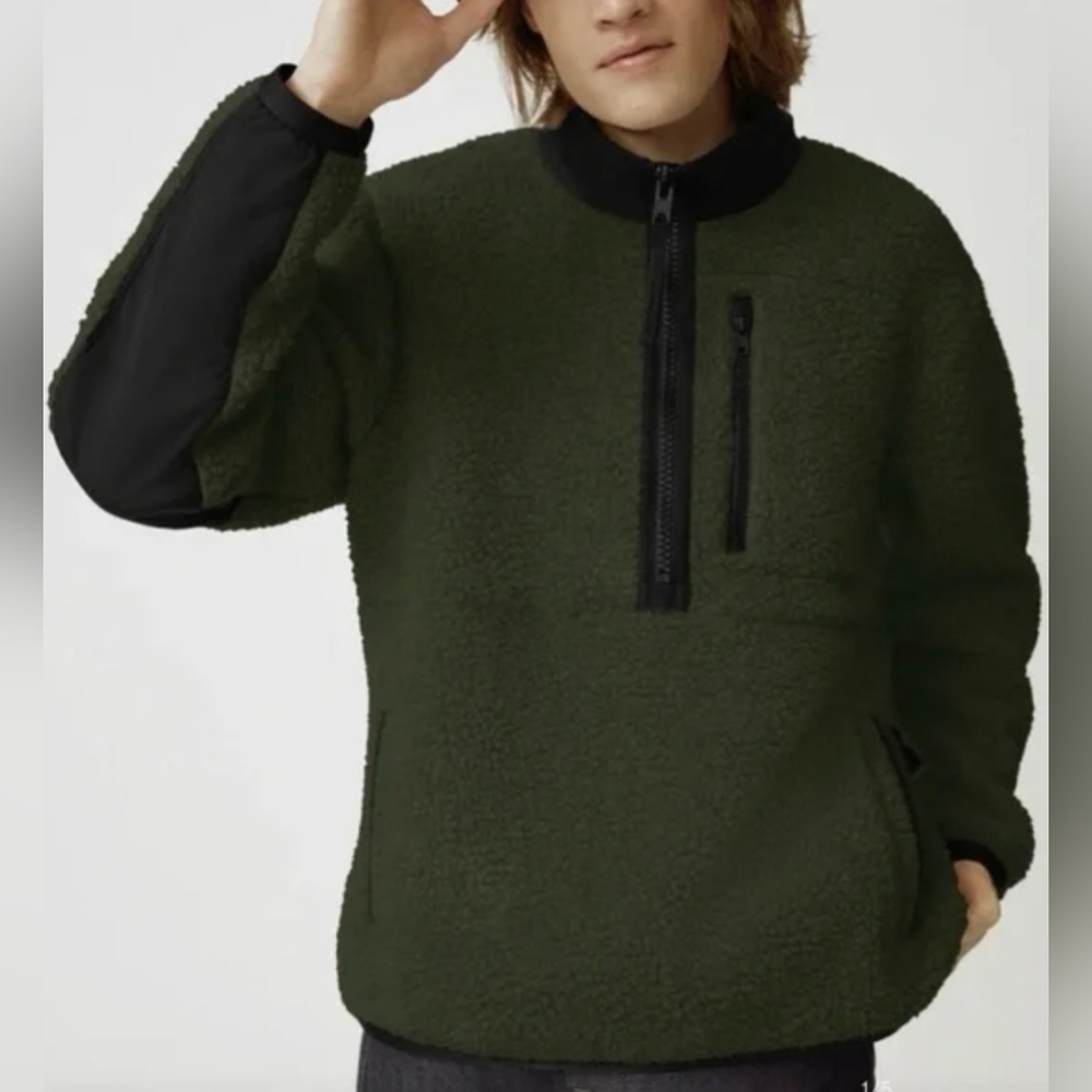 Autentic Canada Goose Renfrew Wool Fleece Half Zip Pullover